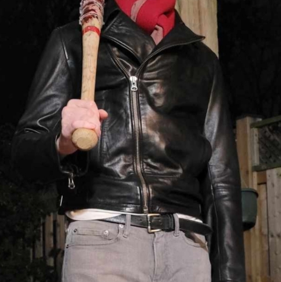 TY-LR Men's Leather Jacket Black - Picture 2 of 10